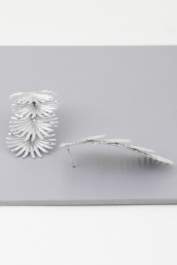 Multi Flare Leaf Drop Earrings – Cascading Leaves