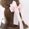 Double-Layer Ribbon Hair Pin – Soft Fabric Bow