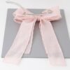 Double-Layer Ribbon Hair Pin – Soft Fabric Bow