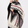 Aztec Tassel Ruana – Fuzzy Knit Wrap