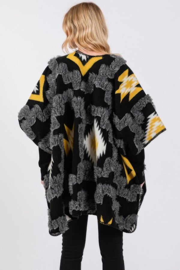 Fuzzy Aztec Kimono – Soft Open-Front Wrap