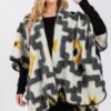 Fuzzy Aztec Kimono – Soft Open-Front Wrap