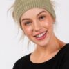 Fuzzy Cable Knit Headband – Plush Nylon Ear Warmer