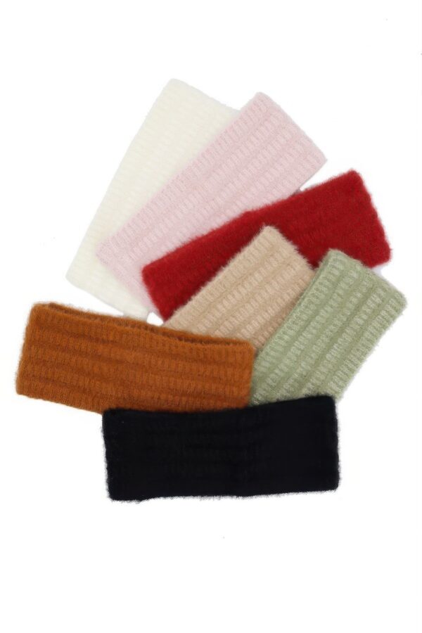 Fuzzy Cable Knit Headband – Plush Nylon Ear Warmer