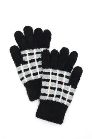 Color-Blocked Smart Winter Gloves – 100% Polyester