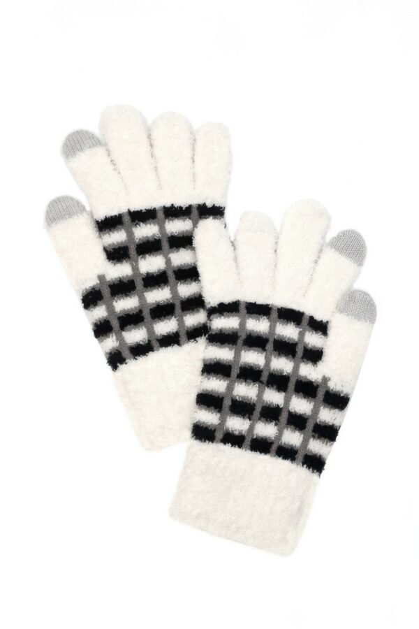 Color-Blocked Smart Winter Gloves – 100% Polyester