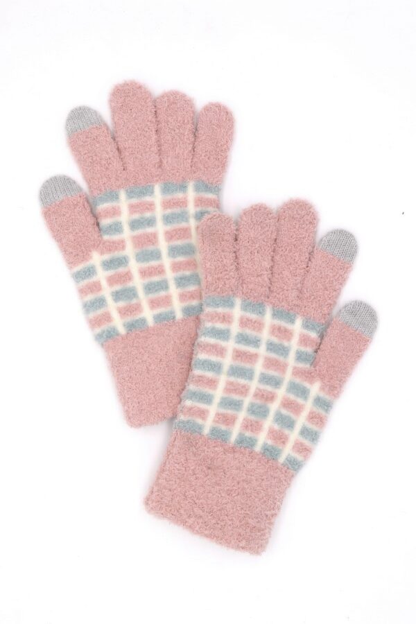 Color-Blocked Smart Winter Gloves – 100% Polyester