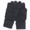 Fuzzy Cable Knit Smart-Touch Gloves – Plush Nylon