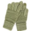 Fuzzy Cable Knit Smart-Touch Gloves – Plush Nylon