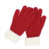 Knit Smart-Touch Gloves with White Faux Fur Cuff
