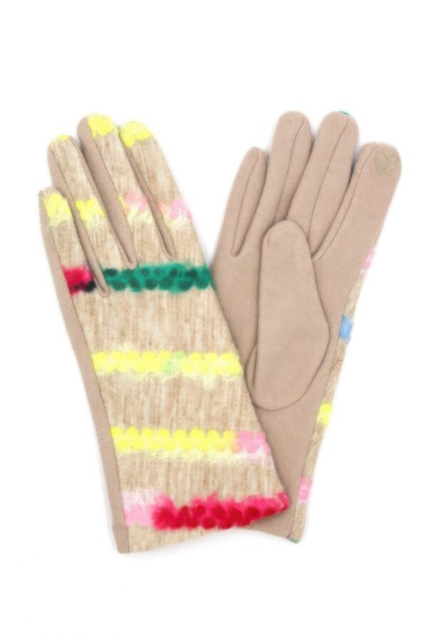 Smart-Touch Gloves – Multicolor Yarn Pattern