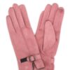 Faux Suede Band Smart-Touch Gloves with Buckle