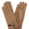Faux Suede Band Smart-Touch Gloves with Buckle