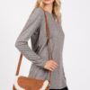 Faux Fur-Trim Crossbody Bag with Adjustable Strap