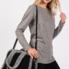 Fleece-Trim Tote & Convertible Crossbody Bag