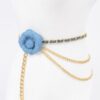 Floral Double-Layer Metal Chain Belt – 46″ Length