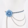 Floral Double-Layer Metal Chain Belt – 46″ Length