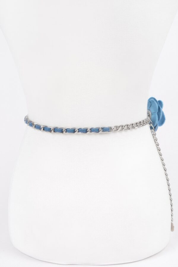 Floral Double-Layer Metal Chain Belt – 46″ Length