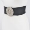 Lion-Head Buckle Elastic Waist Belt – Gold Medallion