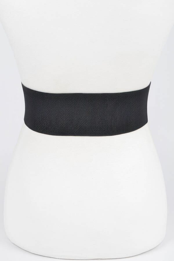 Lion-Head Buckle Elastic Waist Belt – Gold Medallion