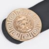 Lion-Head Buckle Elastic Waist Belt – Gold Medallion