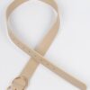 Braided Embossed Belt with Double Round Buckles