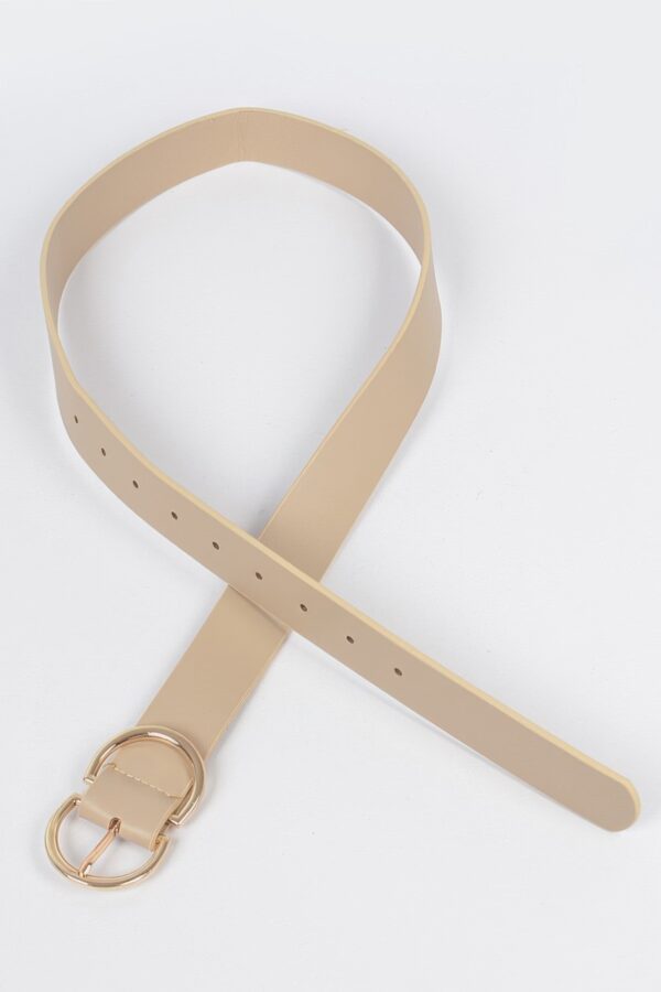 Braided Embossed Belt with Double Round Buckles