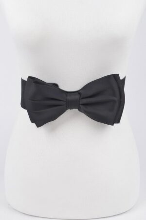 Elastic Ribbon Belt – Bow-Tie Waistband, 2.5″ Wide