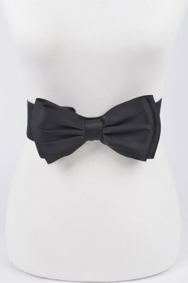 Elastic Ribbon Belt – Bow-Tie Waistband, 2.5″ Wide