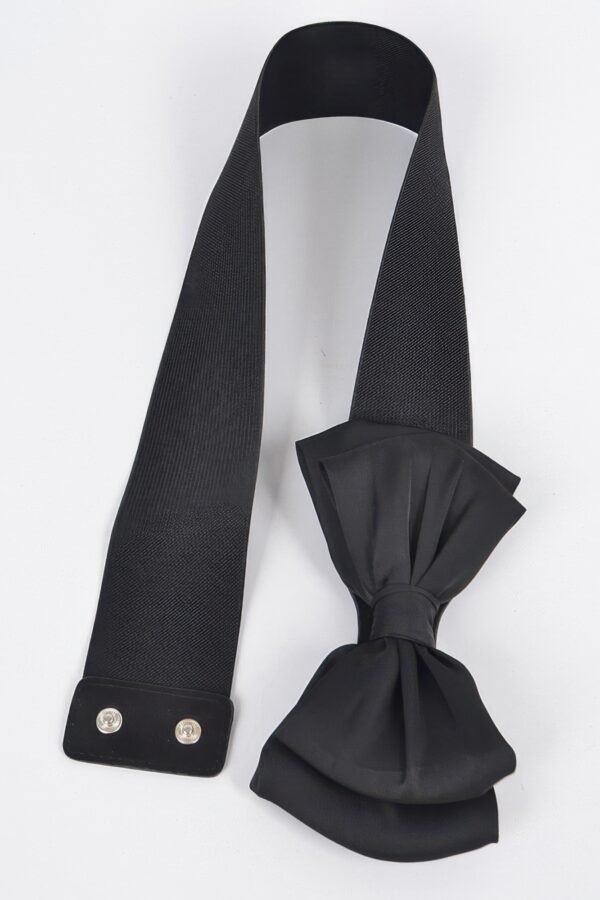 Elastic Ribbon Belt – Bow-Tie Waistband, 2.5″ Wide