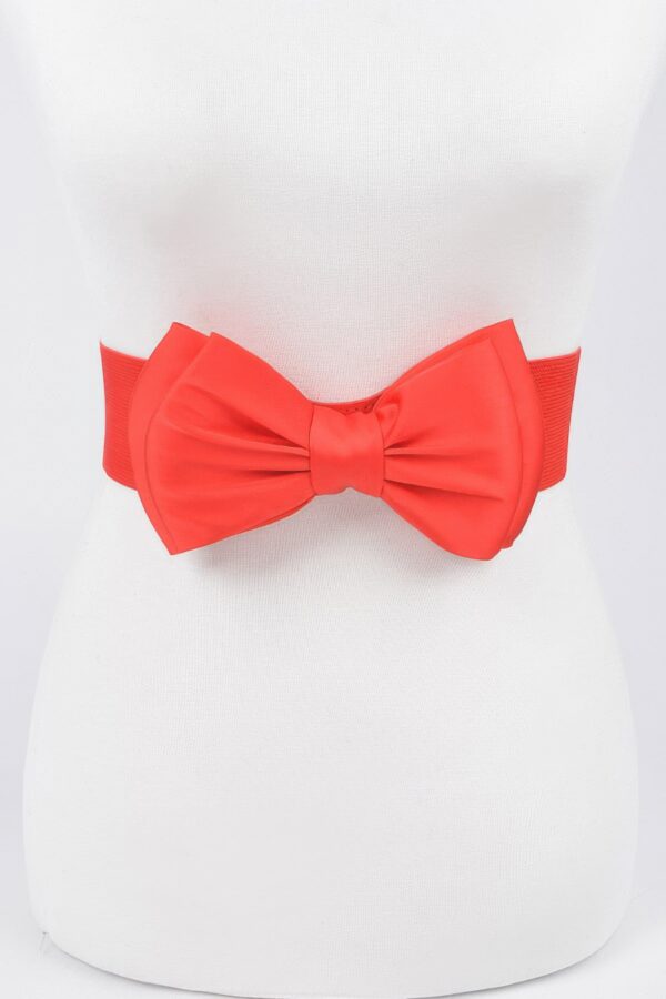 Elastic Ribbon Belt – Bow-Tie Waistband, 2.5″ Wide