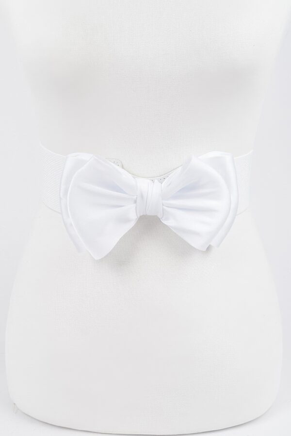 Elastic Ribbon Belt – Bow-Tie Waistband, 2.5″ Wide