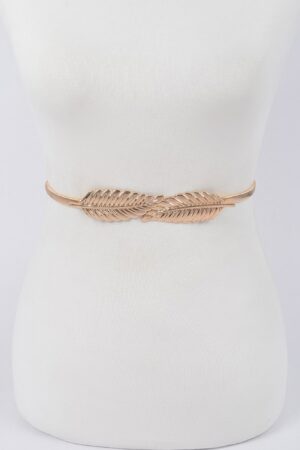 Double-Leaf Closure Metal Waist Belt