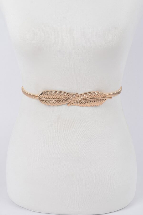 Double-Leaf Closure Metal Waist Belt