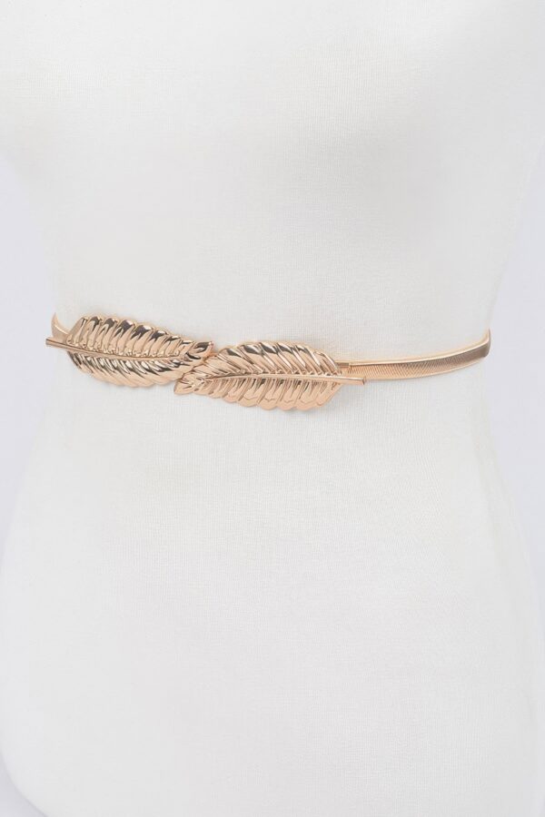 Double-Leaf Closure Metal Waist Belt