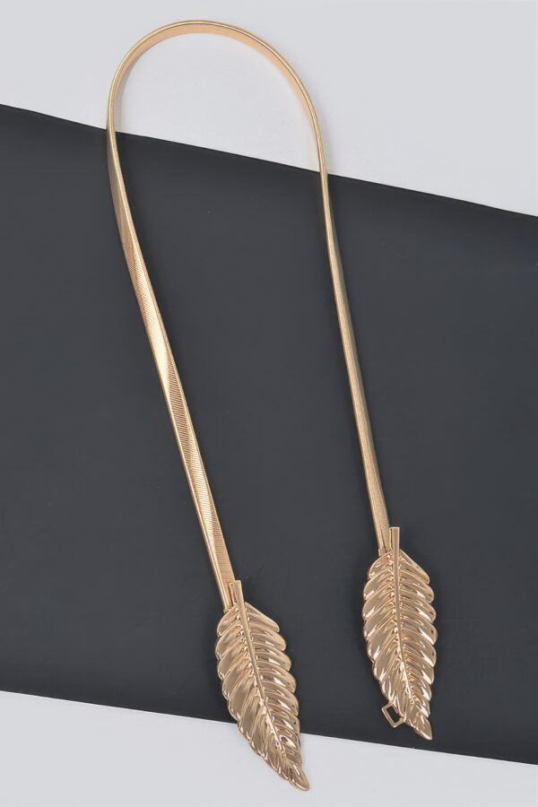 Double-Leaf Closure Metal Waist Belt