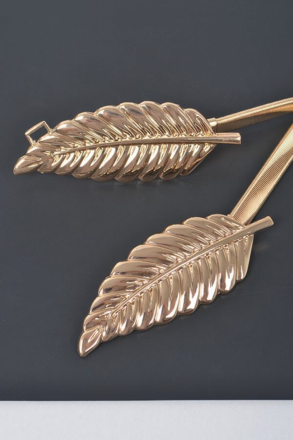 Double-Leaf Closure Metal Waist Belt