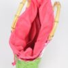 Watermelon Crochet Handbag with Bamboo Handle