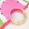 Watermelon Crochet Handbag with Bamboo Handle