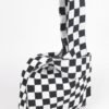 Checkerboard Woven Poly Tote – Slim Graphic Bag
