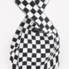 Checkerboard Woven Poly Tote – Slim Graphic Bag