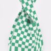 Checkerboard Woven Poly Tote – Slim Graphic Bag