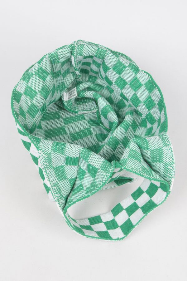 Checkerboard Woven Poly Tote – Slim Graphic Bag
