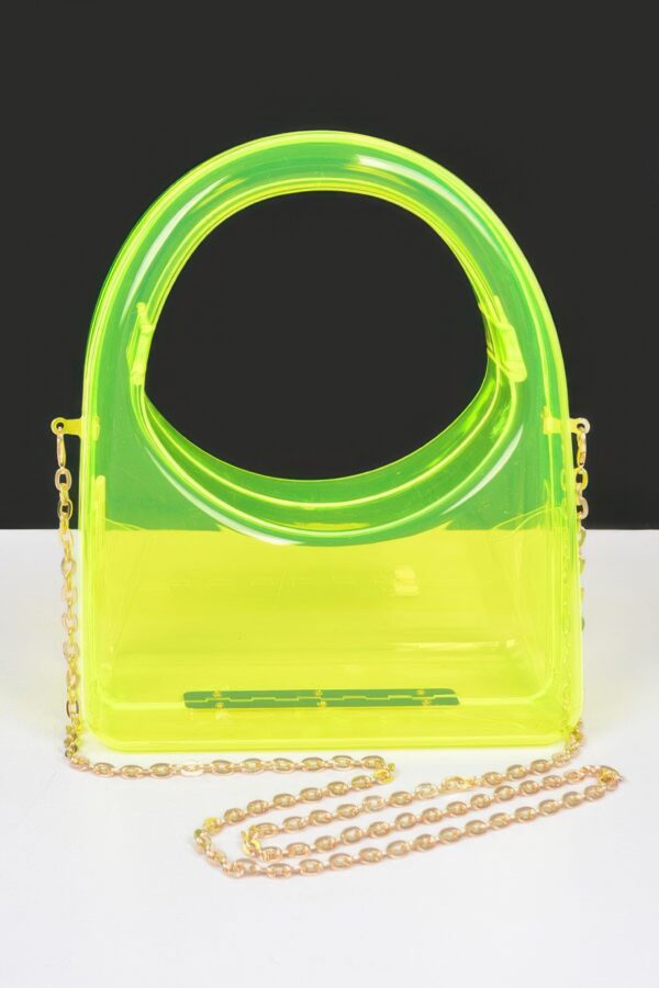 Clear Acrylic Clutch with Detachable Chain