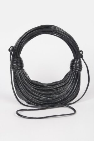 Faux Leather Hobo Bag with Rope Handle – Slouchy Mini