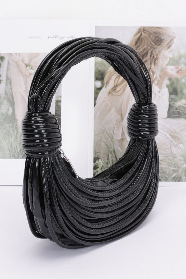 Faux Leather Hobo Bag with Rope Handle – Slouchy Mini