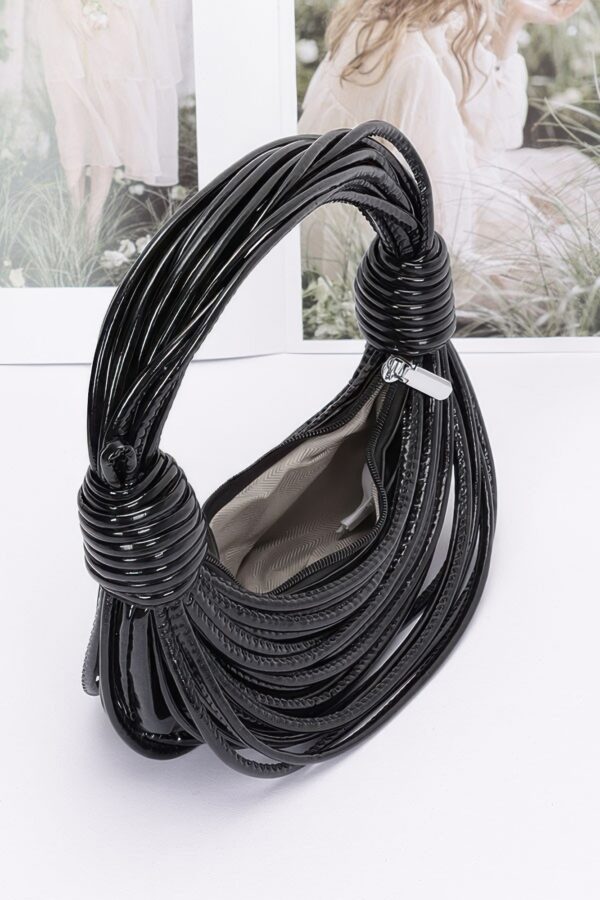 Faux Leather Hobo Bag with Rope Handle – Slouchy Mini