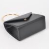 Vegan Top-Handle Bag with Gold Metal Accent – Noir