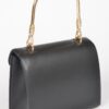 Vegan Top-Handle Bag with Gold Metal Accent – Noir