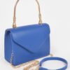 Vegan Top-Handle Bag with Gold Metal Accent – Noir